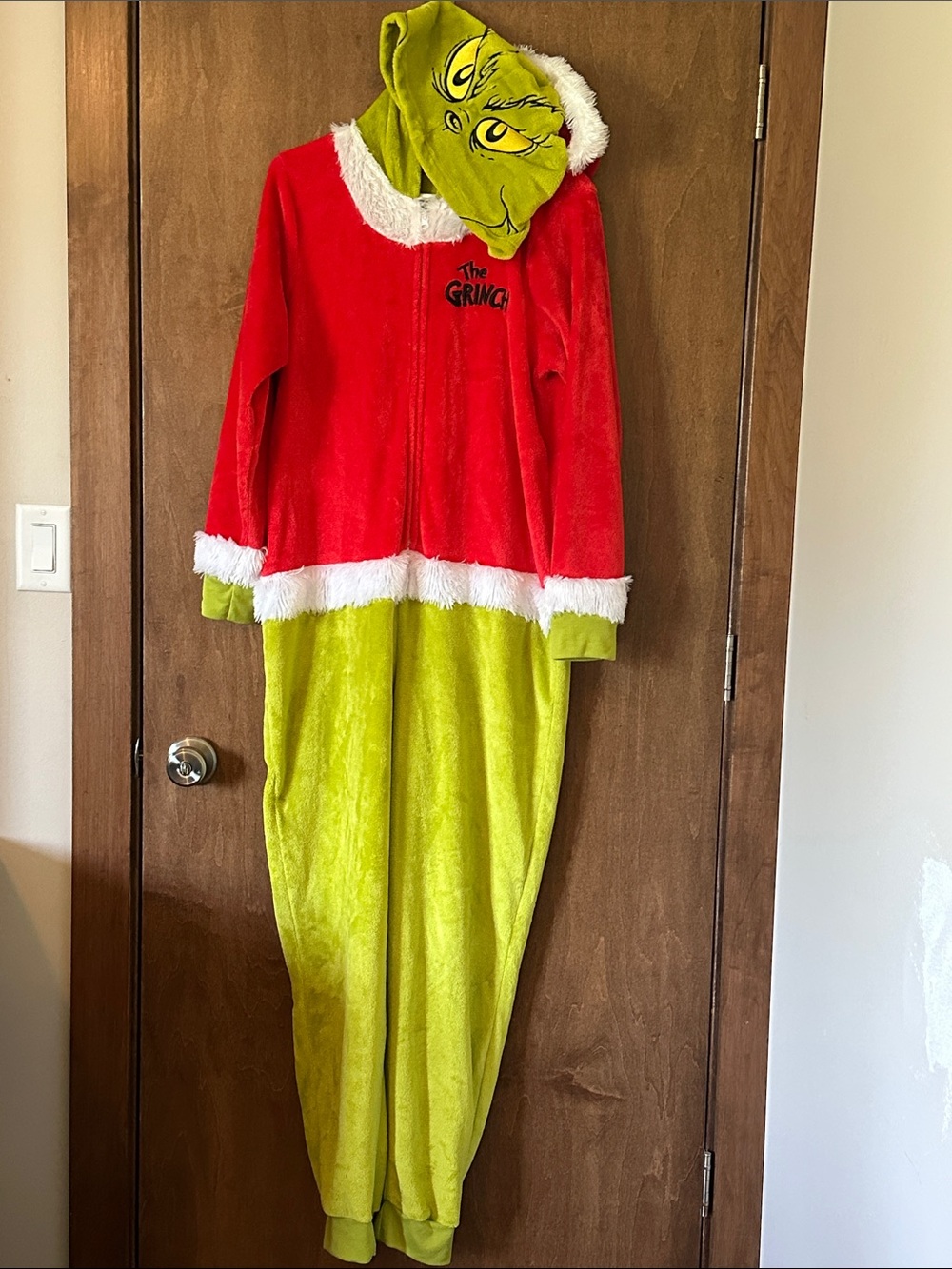 The Grinch Men's Holiday Onesie - Red & Green